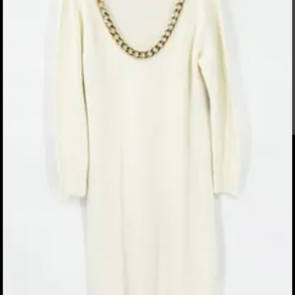 SWEATER GOLD CHAIN DRESS - Picture 2 of 4